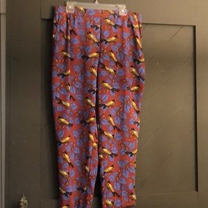 Anthropologie Pull On Trousers yellow Bird SZ L